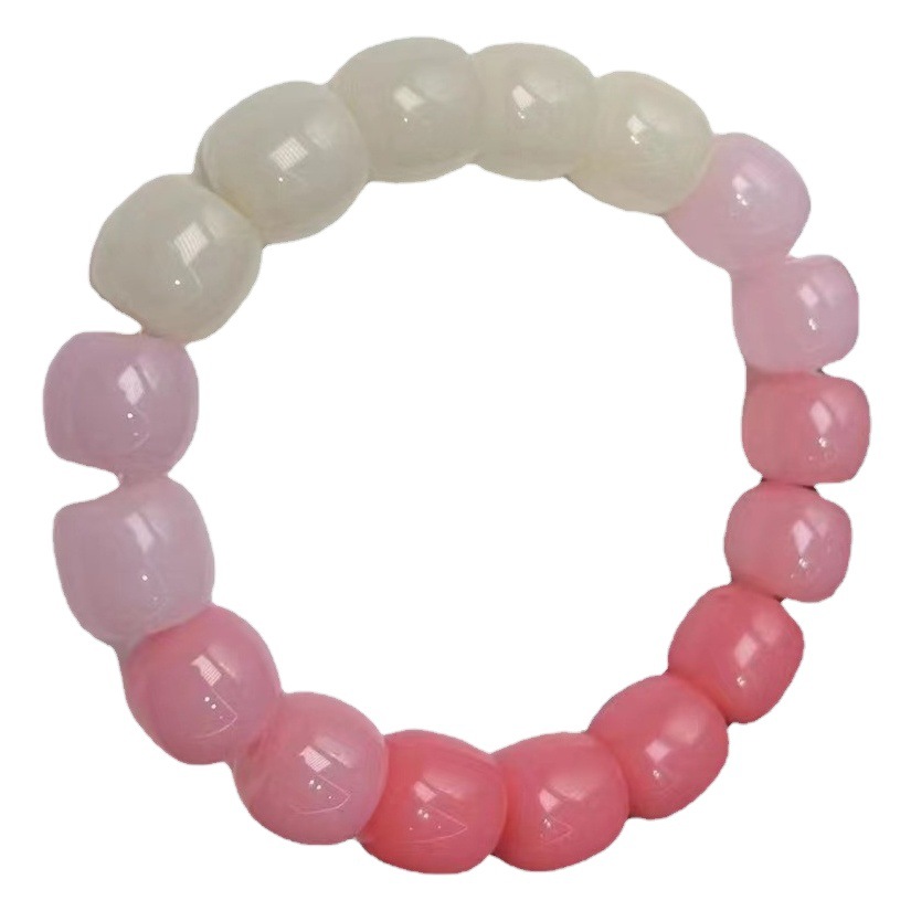 YH ecología original multi-color imitación Bodhi pulsera de raíz gradiente dedo bobinado pulsera suave placa jugando Yin cubo cuentas de Buda para hombres y mujeres