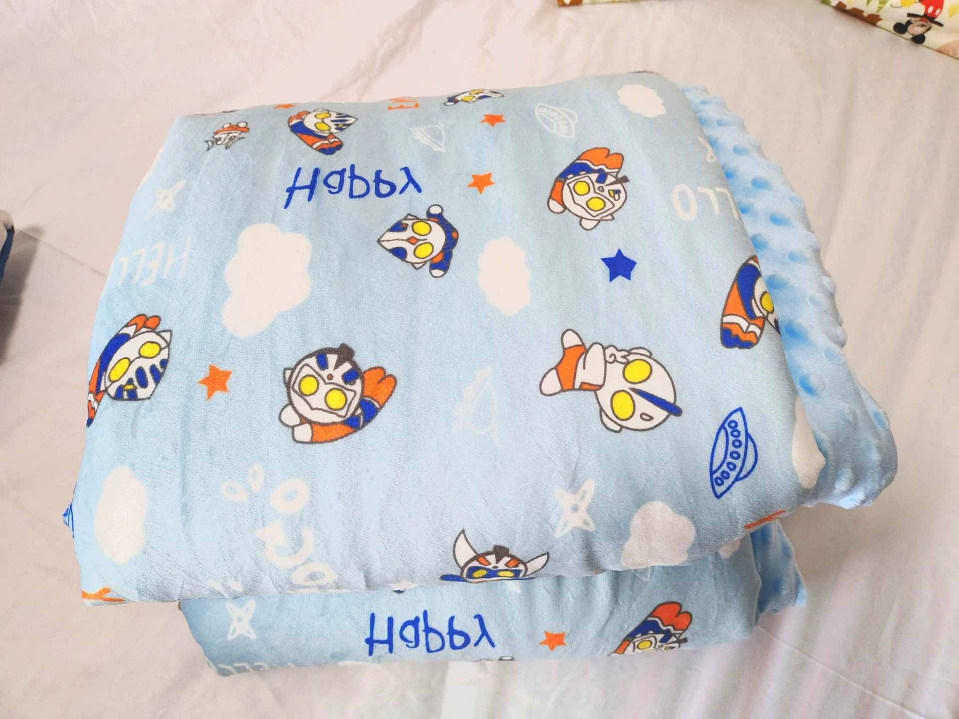 Утеплённое детское одеяло с мультяшным рисунком для садика, увеличенная плотность