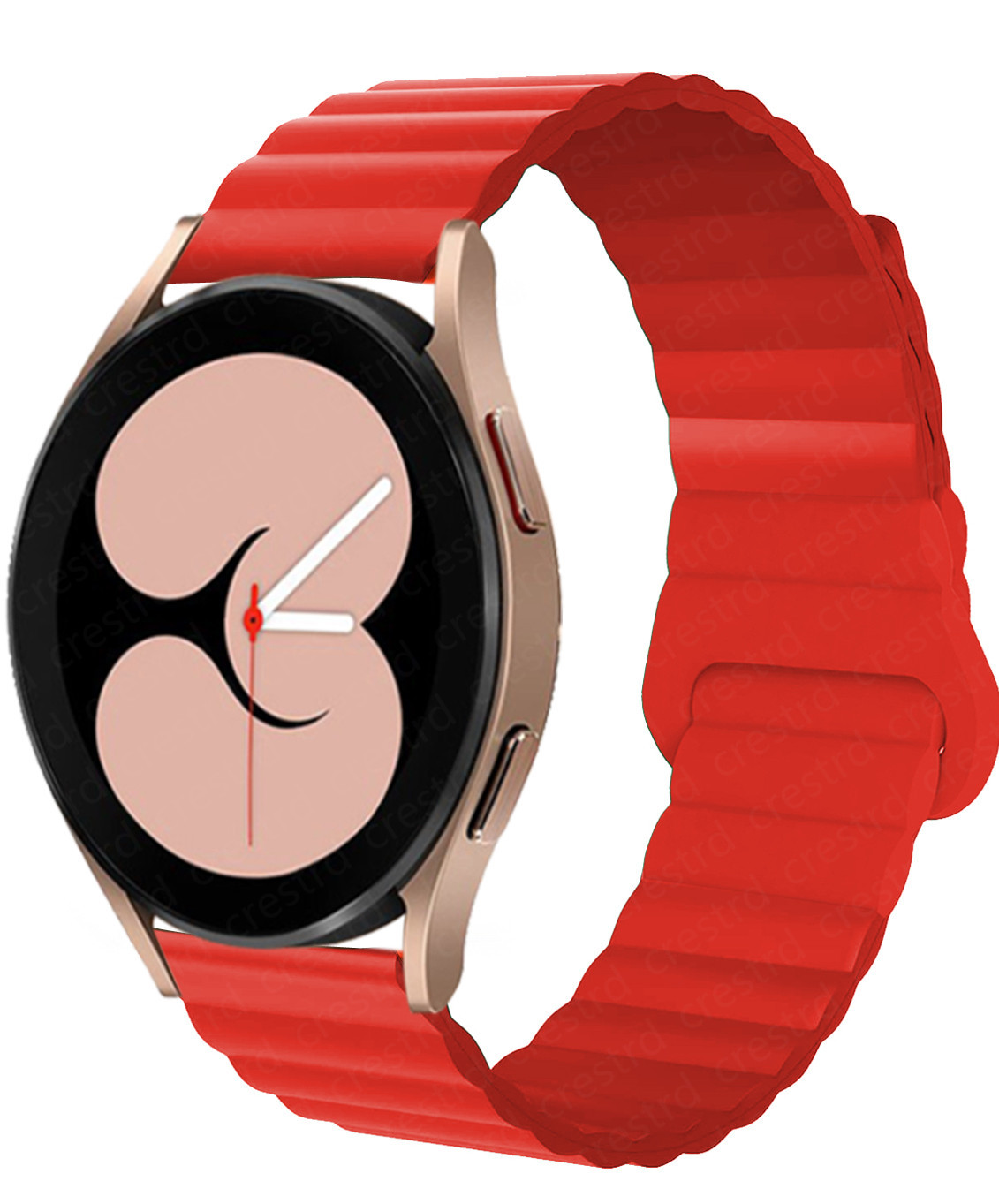 Nueva correa de cadena de silicona magnética para Samsung watt4, Huawei GT2 20mm 22mm