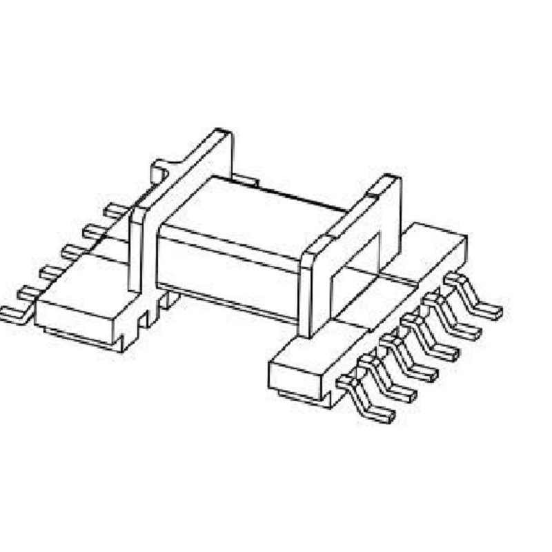 Каркас заплатки EFD15 Каркас высокочастотного трансформатора EFD15 Горизонтальный каркас EFD15 с одной стороны расширен 6-6