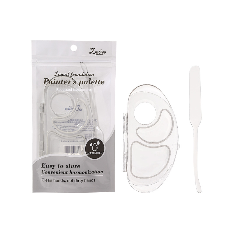 Juego de paleta multifunción LMLTOP, paleta de maquillaje para maquillador con base líquida y varilla de mezcla JJF36