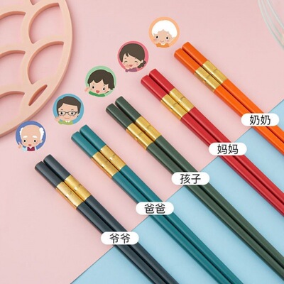 Wholesale new pattern household alloy chopsticks Fencan Fade one person chopsticks