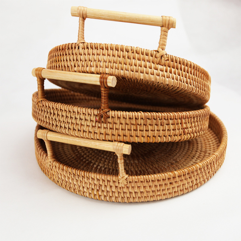 Cesta tejida vietnamita para alimentos