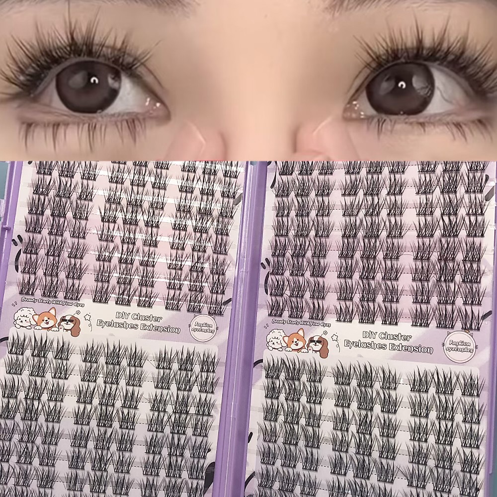 Serie de pestañas postizas transfronterizas Libro de pestañas de comercio exterior Pestañas postizas en inglés completas Pestañas postizas de gran capacidad, pelo segmentado de un solo racimo