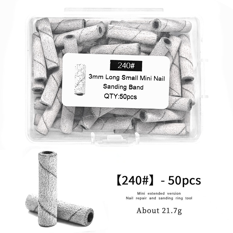 Unidad de arena de uñas de 20 mm alargada multiespecificación especial en caja y bolsa pequeña unidad de arena de uñas