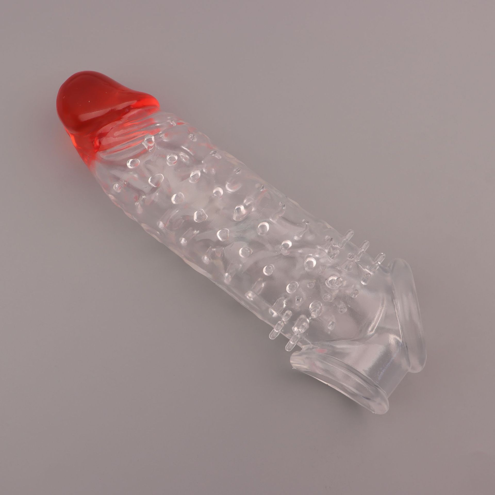 Triple Locking Wolf Tooth Spike Condom Sleeve, TPE Textured Delay Cover for Extended Play — detail image 10