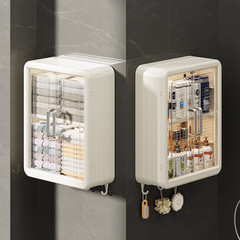 浴室輕奢壁掛式化妝品收納盒免打孔儲物櫃多功能掛牆塑料置物架