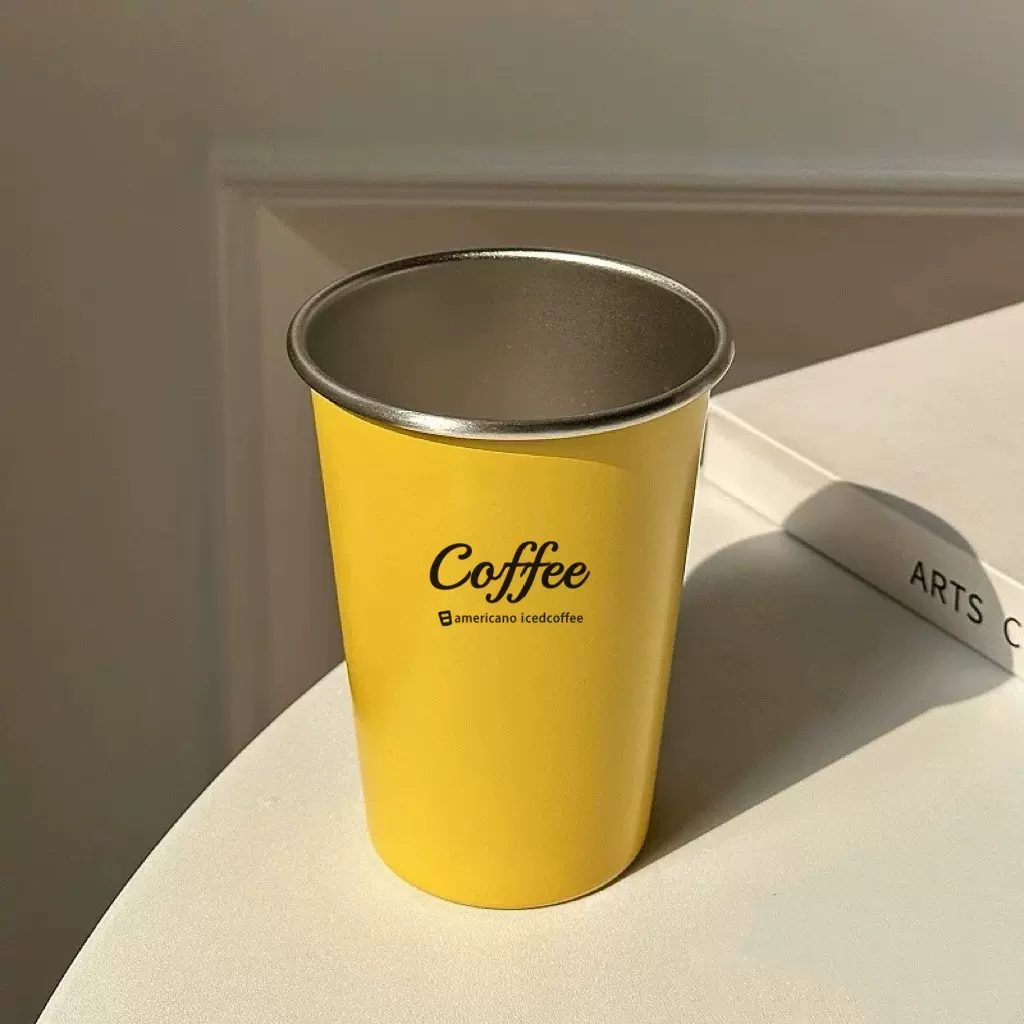 不锈钢直饮杯咖啡杯SU7同款闪电黄随手杯加厚耐摔户外饮水杯批发