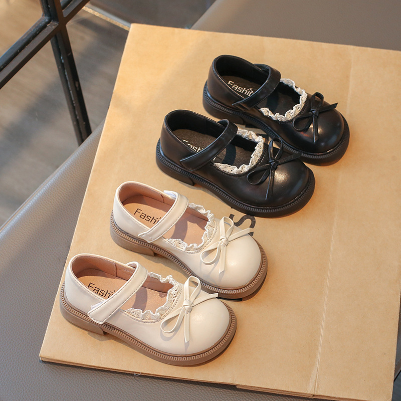 Zapatos de princesa de niñas arco extranjero zapatos de encaje de cuero primavera y otoño 2026 nuevos zapatos para niños zapatos de rendimiento de estudiantes image 4