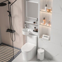 444Z批發小戶型一體式帶台面壁掛盆窄長馬桶上洗手盆牆角陶瓷洗臉