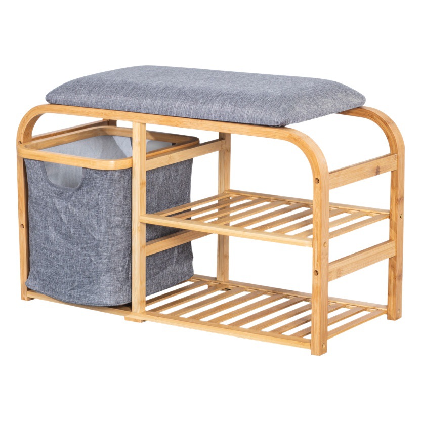 Cambio de zapatos de madera maciza taburete casa puerta zapato gabinete taburete integrado hogar chino zapato estante sentado zapato taburete largo taburete