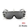 New 21 transparent gray rivets