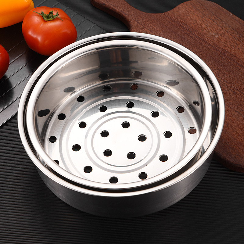 Stainless steel steamer basket steamer steamer steamer rack household thickening and deepening rice cooker inner drawer accessories