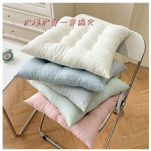Ins Solid Color Winter Thickened Cushion Office Chair Cushion Student Dormitory Classroom Fat Cushion Four Seasons Chair Cushion Cushion
