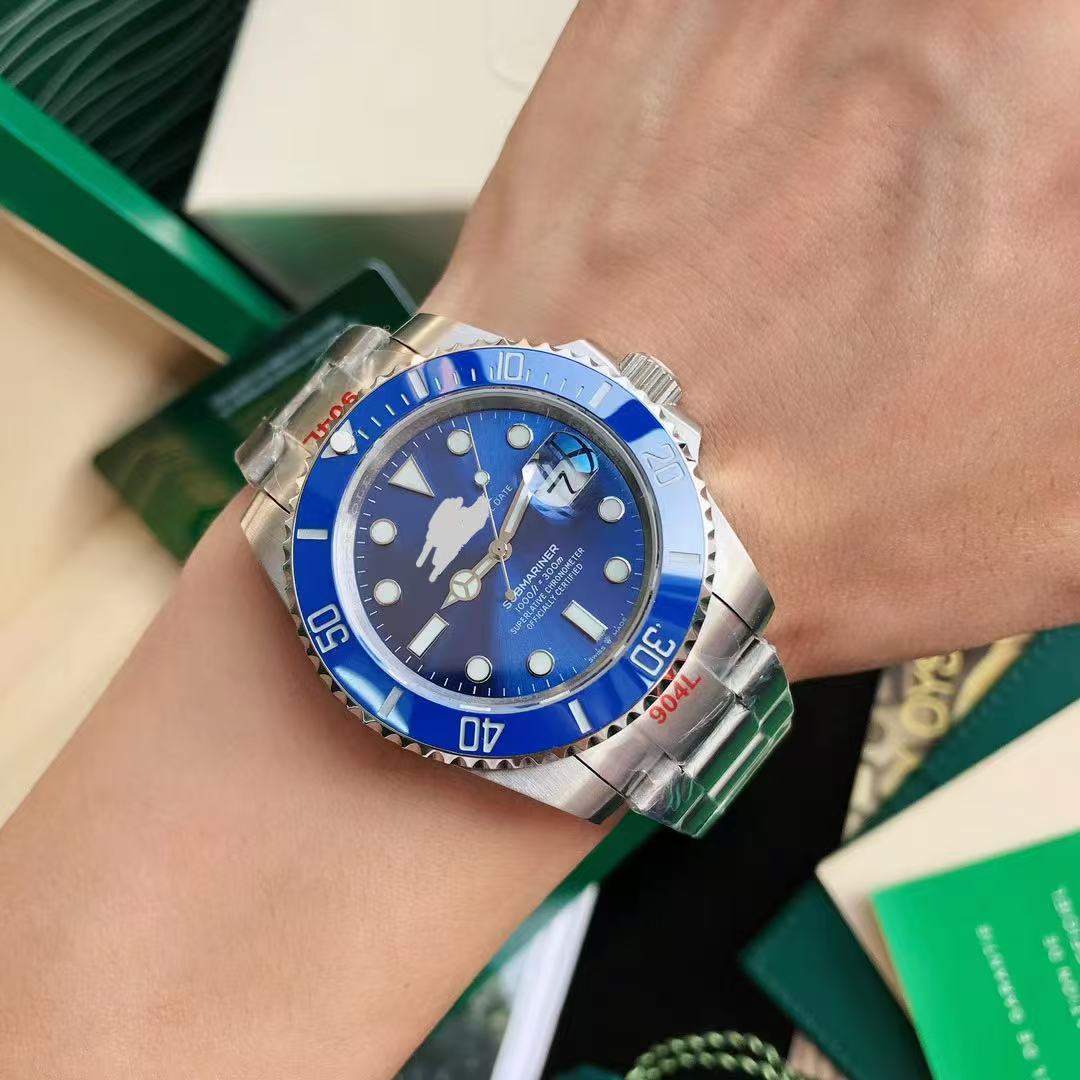 Ventas directas de fábrica C fábrica verde reloj fantasma de agua negra negocio de los hombres reloj mecánico automático luminoso reloj impermeable