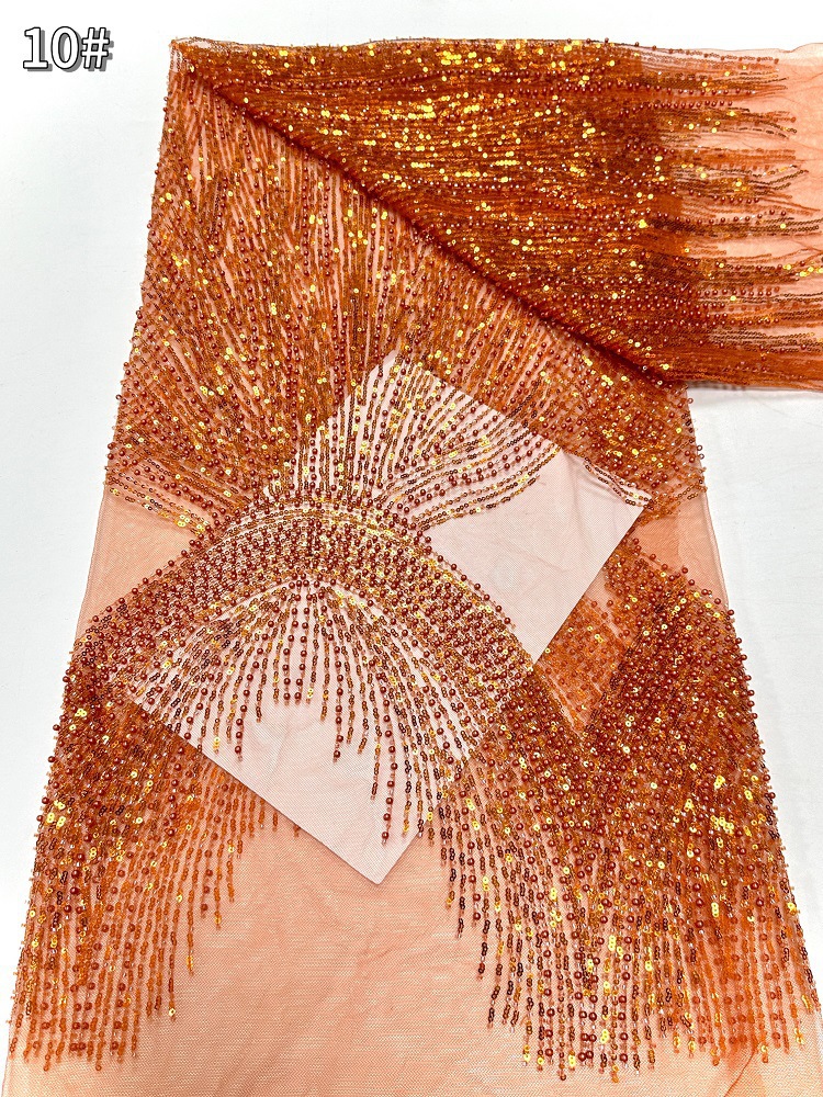 Tejido bordado de flores, tejido de sequinilla, tejido de boda, tejido bordado de sequinilla, fábrica de tejido bordado en stock al por mayor