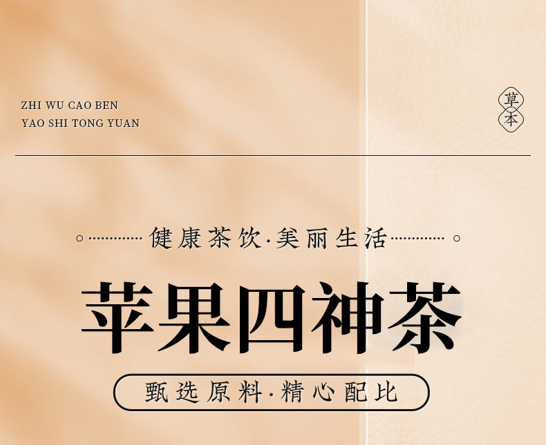 Yangyuan Apple Four Spirit Tea Si Shen Cha 8g x 10 Pyramid Bags Cold Brew Herbal Tea key features