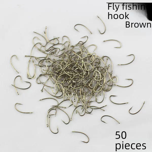 Fly fishing curved hook bulk tube pay hunchback luya hook horse mouth white stream fishing small fish micro fly hook