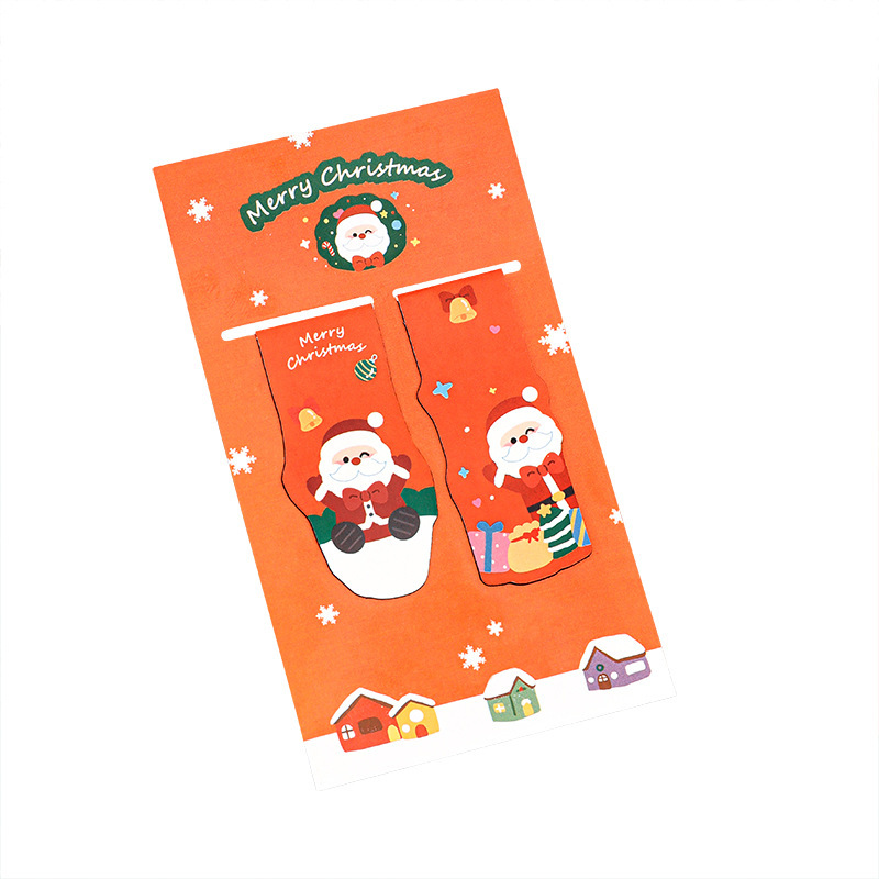 Hangsu オリジナルクリスマス磁気ブックマーク学生クリスマス絶妙な文具ギフトかわいいクリエイティブブックページホルダー|undefined
