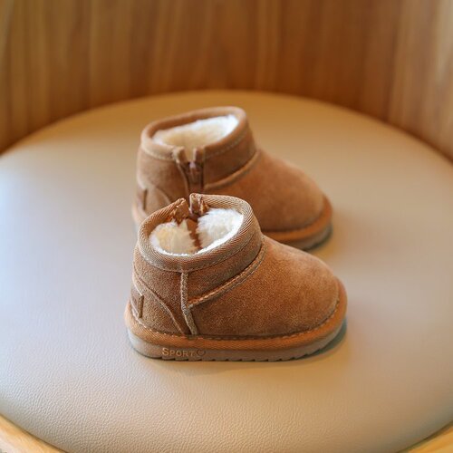 Baby Snow Boots Winter Fleece Lined Warm Kids Shoes Children's Shoes Girls Soft Sole Learning to Walk Shoes Baby Boys Cotton Shoes