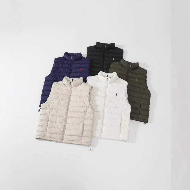 In-Stock Items with Qr Code Available: Rl Ralph Lauren Classic Pony Embroidered Logo Casual Unisex Warm down Vest