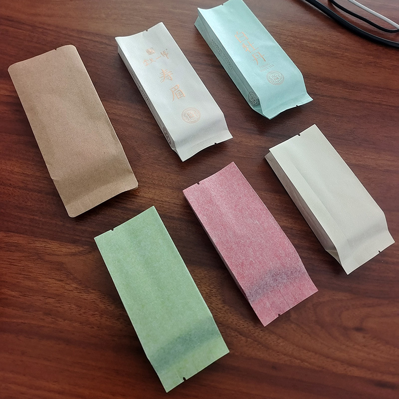 彩色物种纸牛皮纸茶叶独立小泡袋