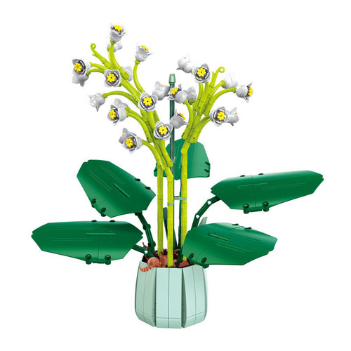 Compatible with LEGO forever flower block pot plant boyfriend girlfriend best friends birthday holiday gift home decoration orchid