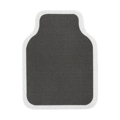 New car foot mat simple wire ring white edge car non-slip wear-resistant anti-dirty mat car seat Universal foot mat (Universal Foot Pad) - white-edge-foot-mat-front-row