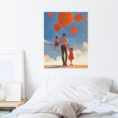 外貿浪漫唯美父親節親子時光玄關家居裝飾牆貼貼紙自粘批發跨境