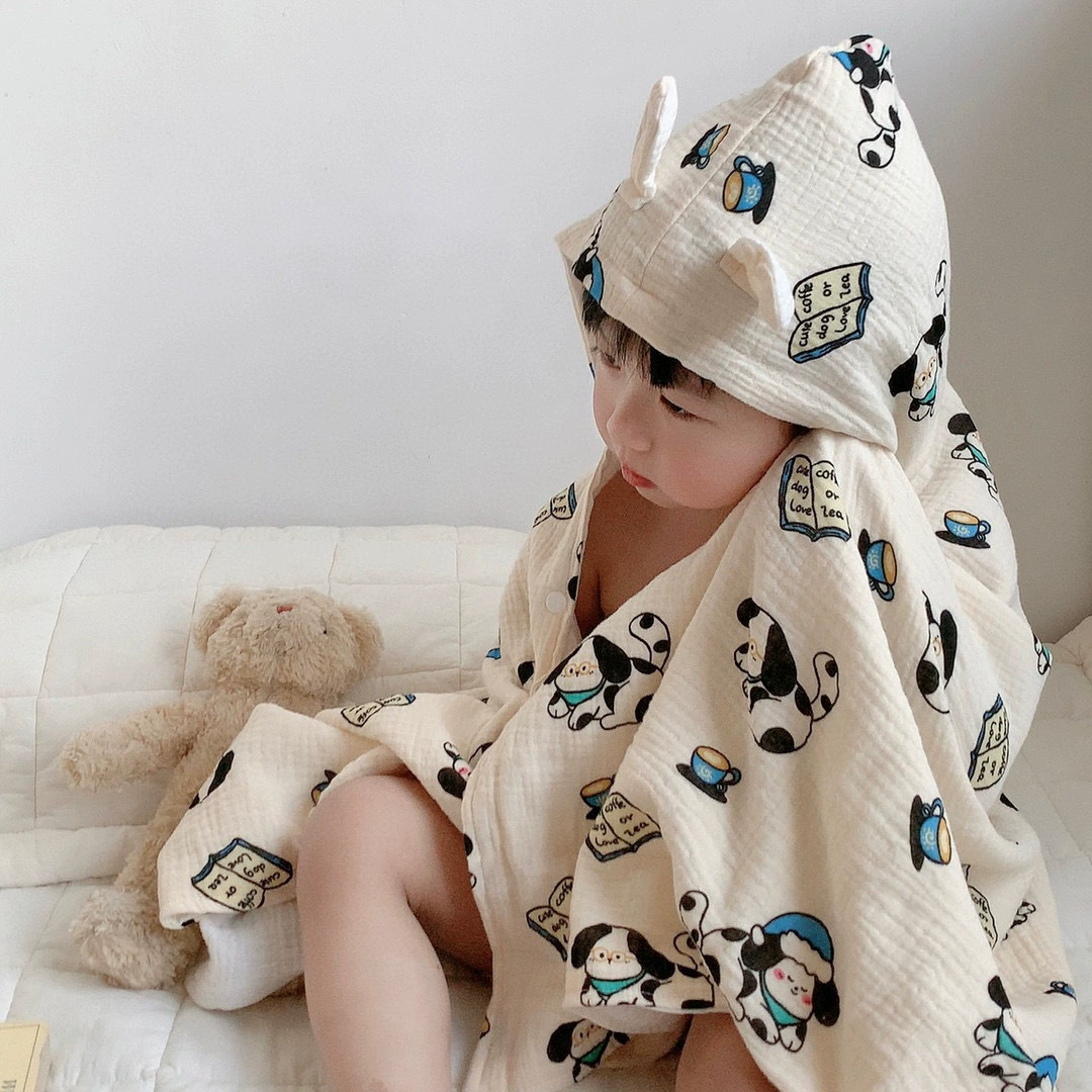 Четырехслойные хлопковые марлевые одеяла типа А чистые хлопчатобумажные морщинистые одеяла марлевые одеяла марлевые одеяла с капюшоном банные халаты