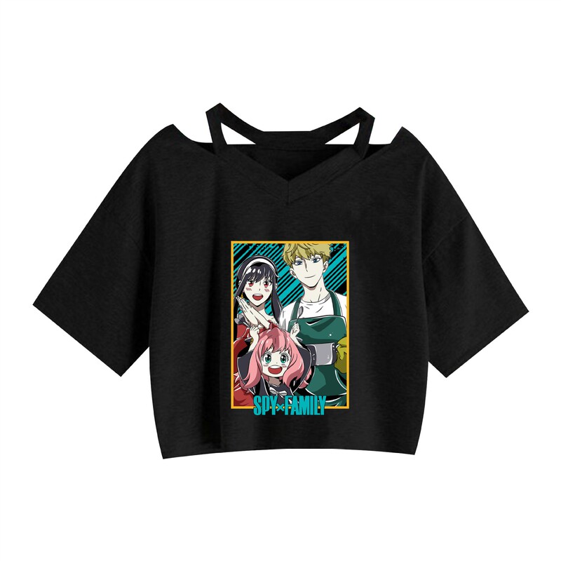 Cross-border Spy Fancy Spy X Family Animation Surrender Loose Navel Short-sleeved T-shirt Women