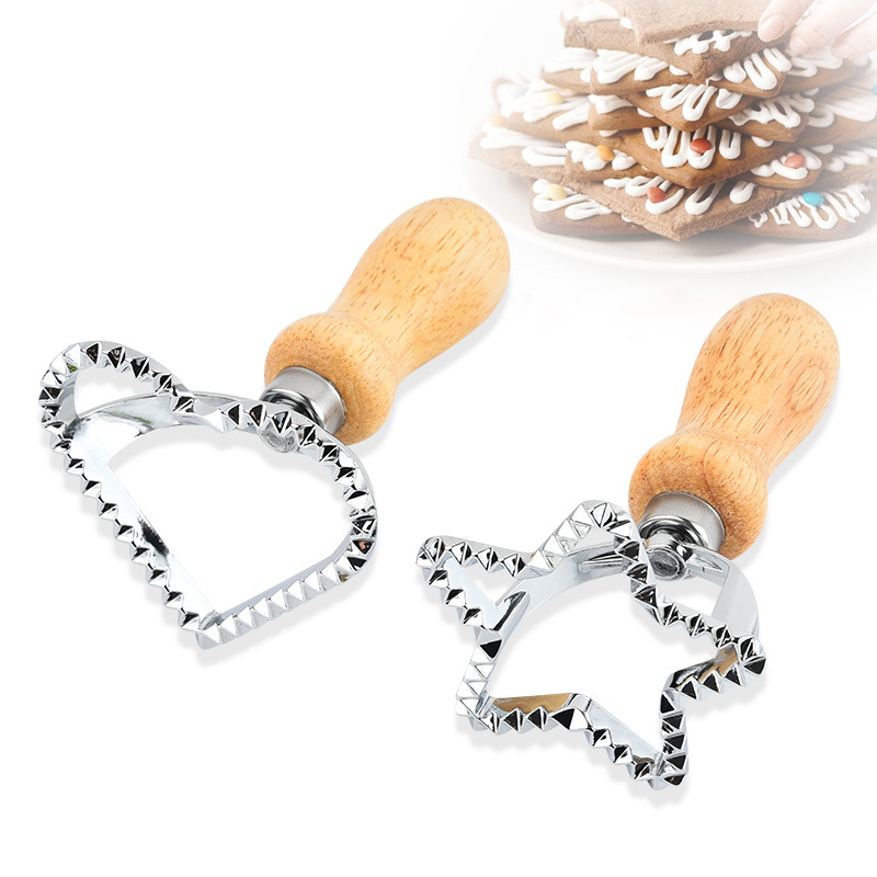 Inventario molde de galletas de Navidad cortador de pasteles cuchillo rodillo fuente de utensilios de horneado fabricantes de galletas hechas a mano