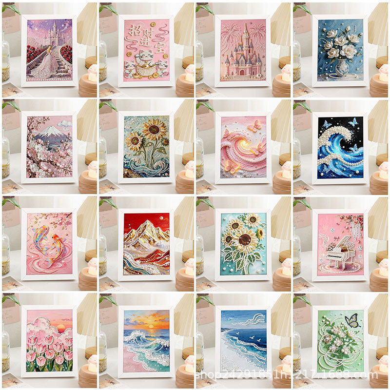 Fireworks Castle DIY Pearl Painting Handmade Creative Material Kit Holiday Gift for Girlfriend or Best Friend Decorative Hanging Painting Fireworks Castle DIY Pearl Painting Handmade Creative Material Kit Holiday Gift for Girlfriend or Best Friend Decorative Hanging Painting