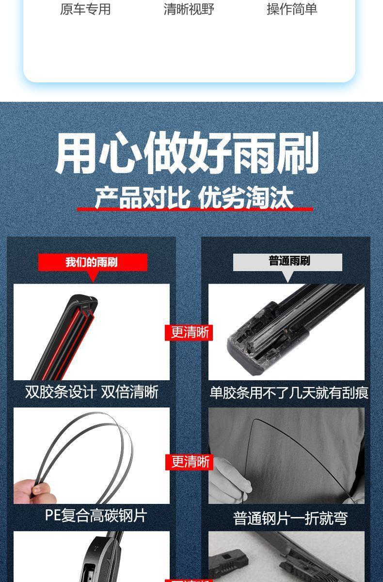 Roewe i5 special wiper double-layer rubber strip boneless wiper front window new and old car original wiper blade mute