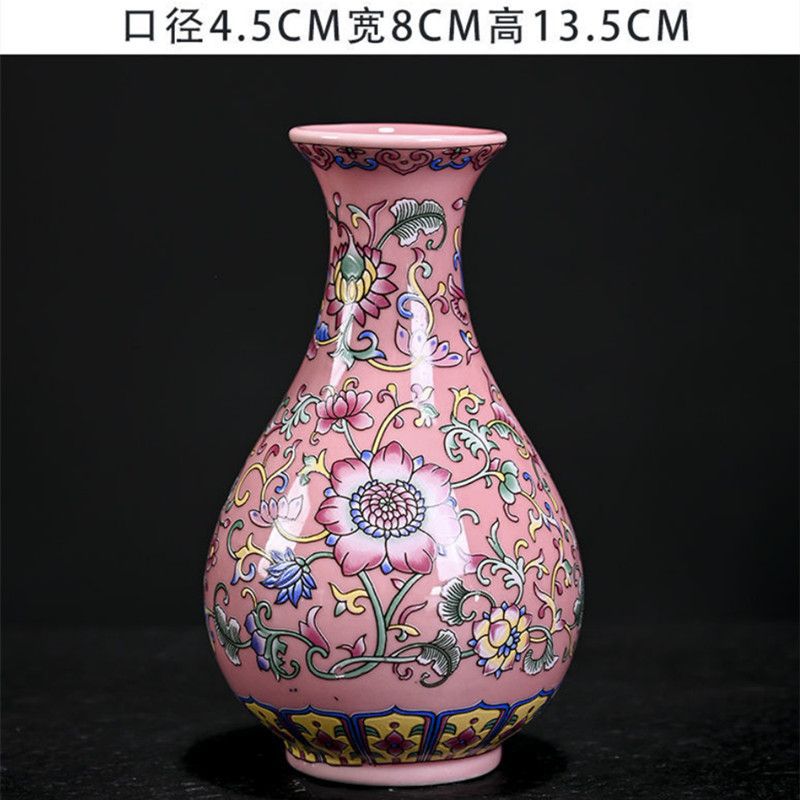 Flores de porcelana azul, vasos de flores de cerámica de lujo ligero, flores de alto nivel, decoración de mesa de comedor de estilo nuevo chino