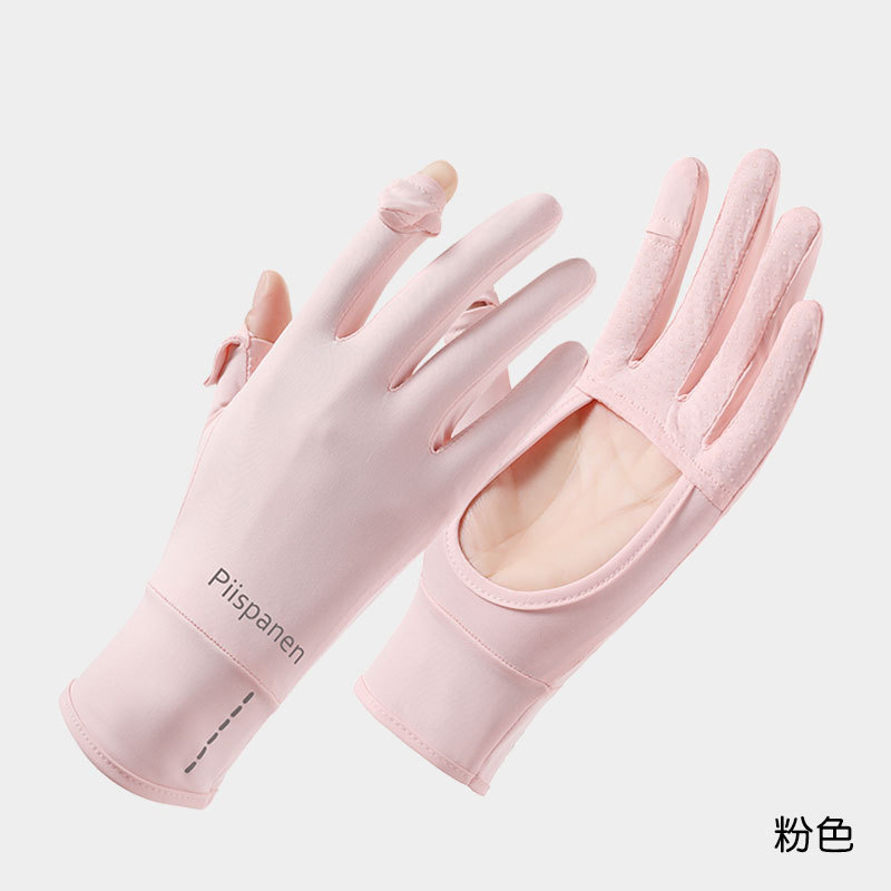 Guantes de protección solar para mujer, estilo fino de verano, protección UV al aire libre, antideslizante, pantalla táctil, conducción, conducción, guantes de coche eléctrico