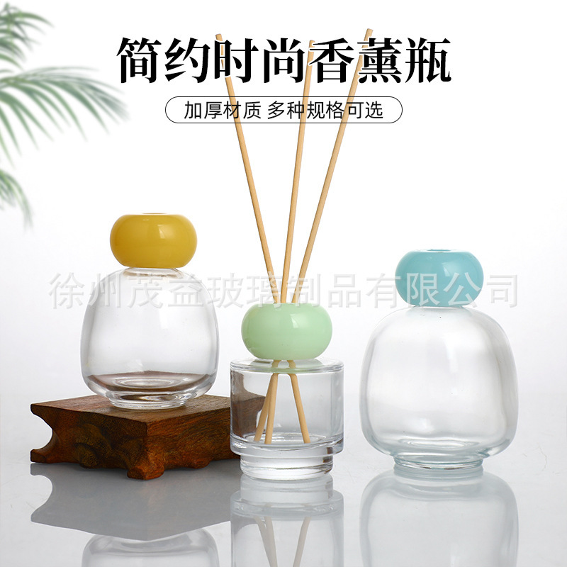 透明玻璃香薰瓶无火藤条香薰瓶扩香瓶客厅装饰瓶现货批发|undefined
