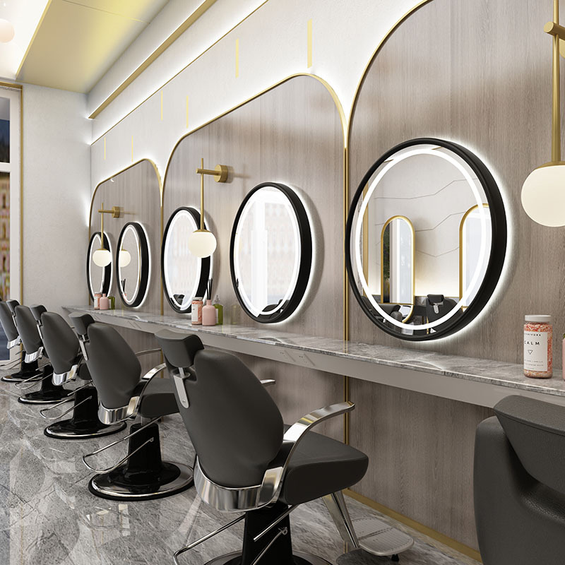 Barbería de moda simple espejo salón de corte de peluquería espejo red especial escaldado espejo de maquillaje de belleza tabla de espejo de peluquería