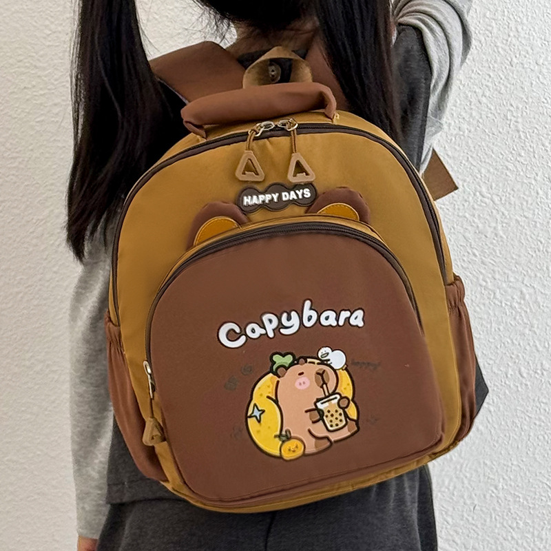 Bolso para niños de jardín de infantes Dibujos animados lindo moda estudiante mochila escolar niña estilo occidental mochila de reducción de peso de color de contraste