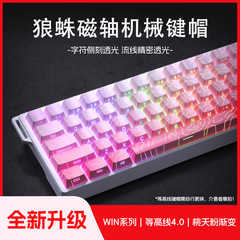 狼蛛等高线侧刻键帽透光原厂高度132键小全套适配 68/75/87/104键