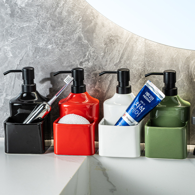 Creativa transfronteriza loción cerámica subenvasada botella de almacenamiento champú gel de ducha detergente hotel baño hogar