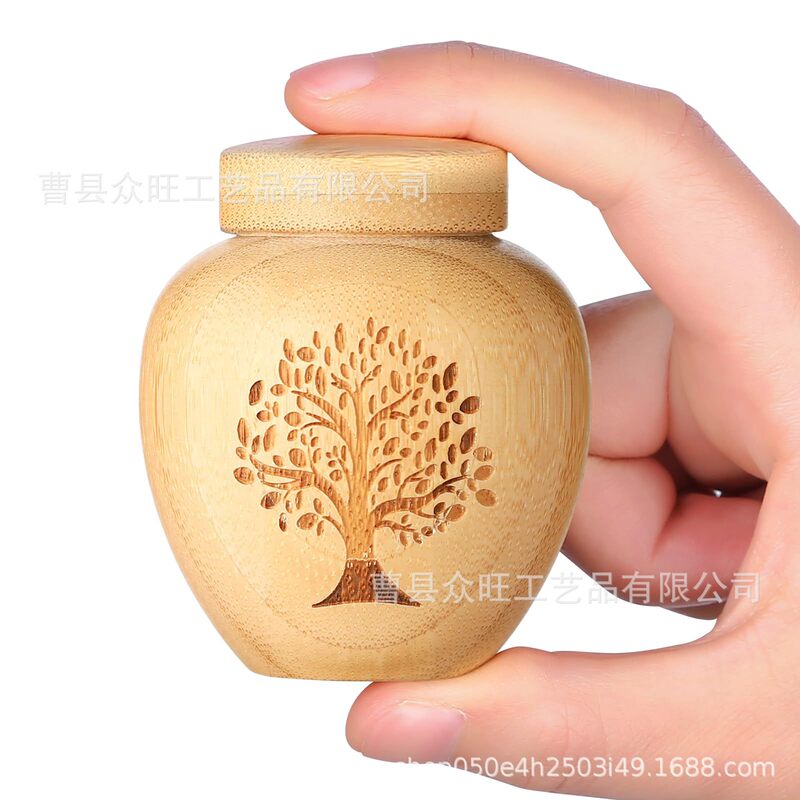 Spot Wooden Pet Urn Animal Cat and Dog Funeral Supplies Commemorative Pet Hair and Ashes Collection Box