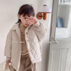 2023 Children's Winter Coat for Girls, Korean Style, Fleece-lined, Thick Cotton Jacket, Women's Winter Outwear, Cotton Coat 122671
