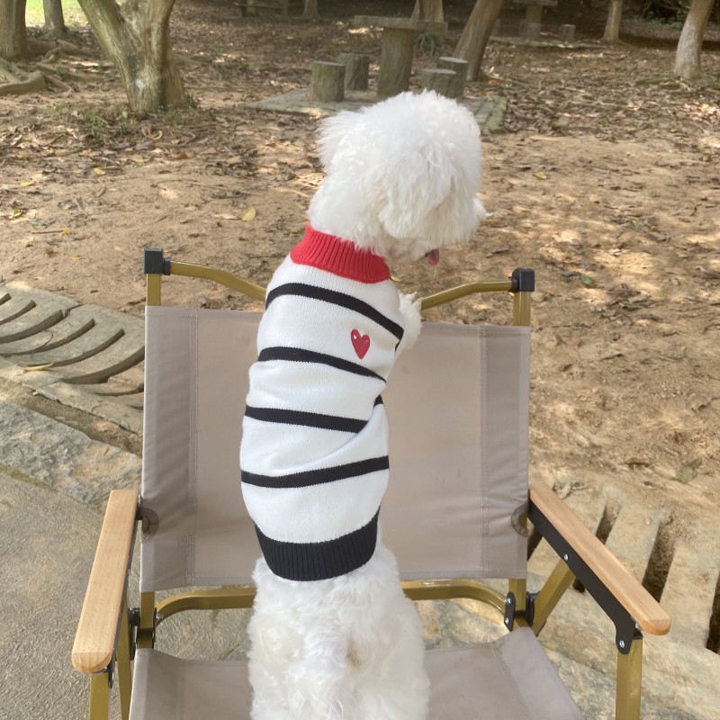 공장 준비 재고 애완 동물 스웨터 도매 개와 고양이 가을과 겨울 대비 색상 가디건 유행 브랜드 니트 따뜻한 중소형 셔츠