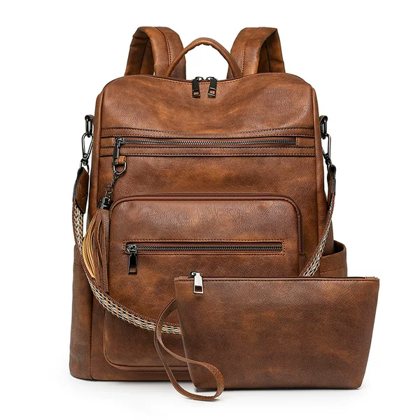 New Retro Leopard Print Fashion Backpack Business Bag Computer Backpack Large Capacity Backpack Women's Backpack Wholesale