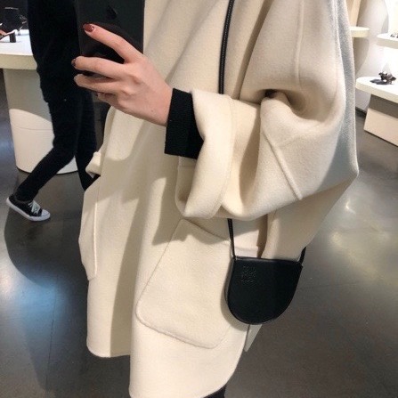 2024 秋冬斗篷款休闲双面手工羊毛大衣