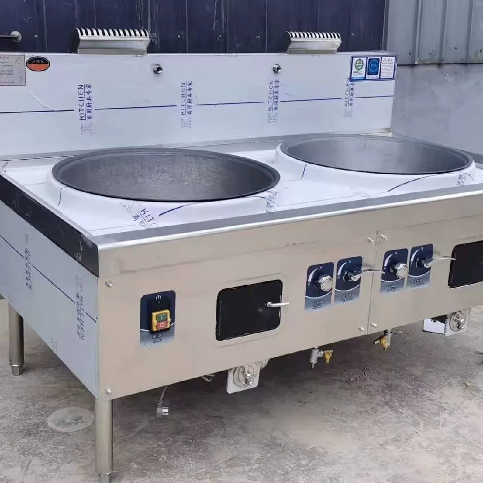 Поставки от производителя, большая кастрюля, школьная кухонная плита для отеля, нержавеющая сталь, двойная большая кастрюля для сжиженного газа 80