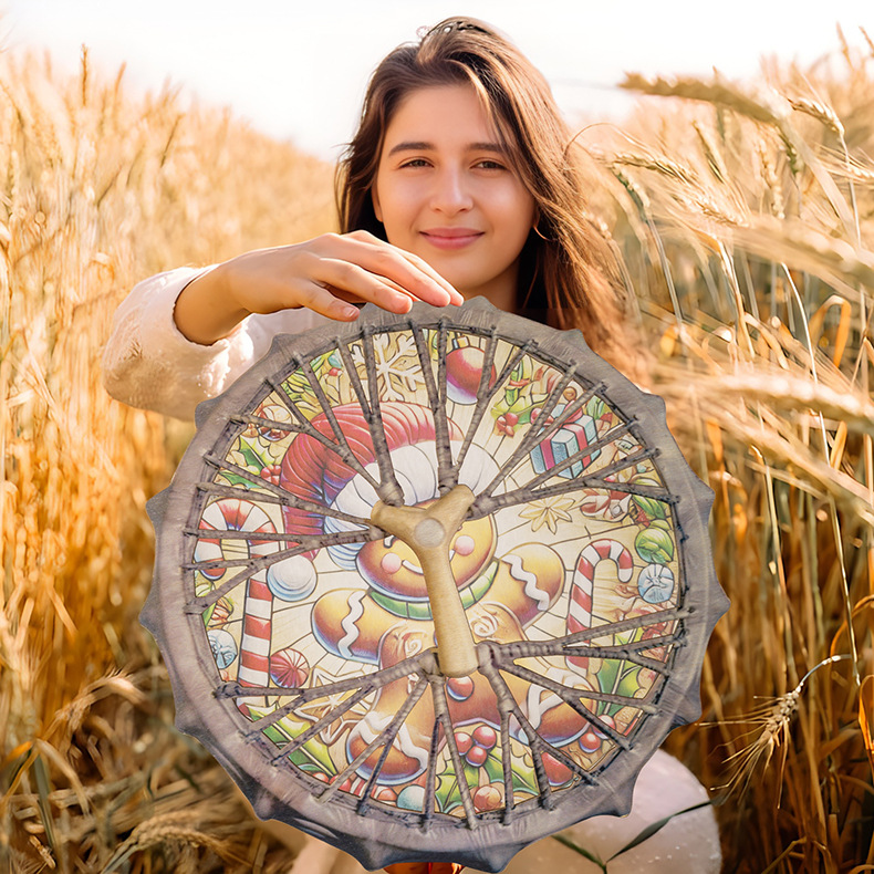 Home & Garden Christmas Decorative Drum Haube Christmas Gingerbread Man Percussion Drum Bar Atmosphere Decoration Music Drumstick_voghion.com