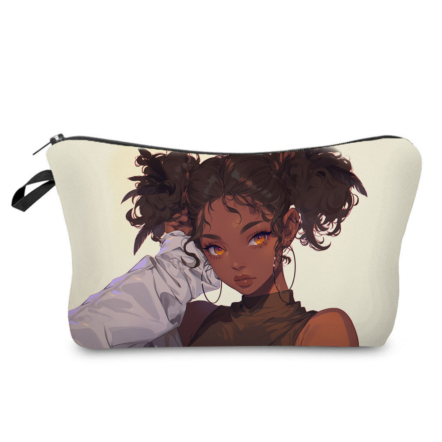 All Seasons Season Streetwear Human Polyester Square Makeup Bags