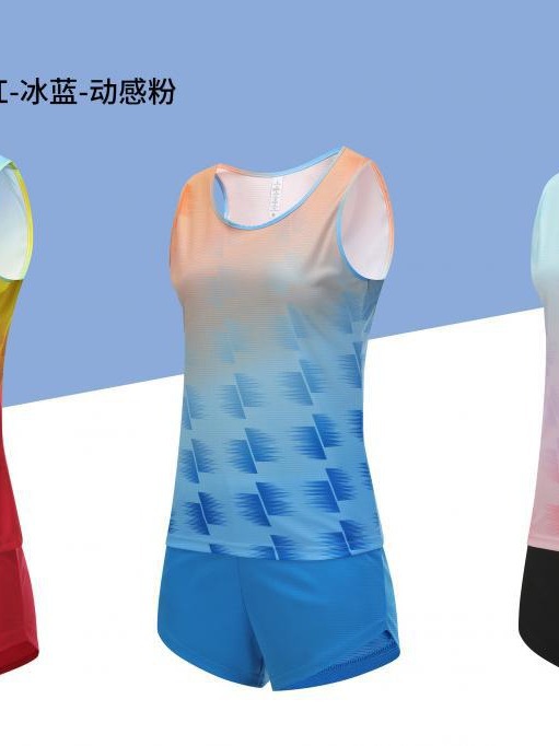 Nuevo traje de pista y campo de deportes traje de prueba de obstáculos traje de entrenamiento de chicas maratón 8318